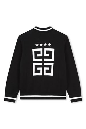 cardigan in cotone nero GIVENCHY KIDS | H3031309B